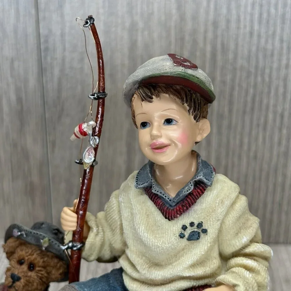 Boyds Bear Yesterdays Child Michael and Thrayer Waitin for Grandpa Figurine 3527